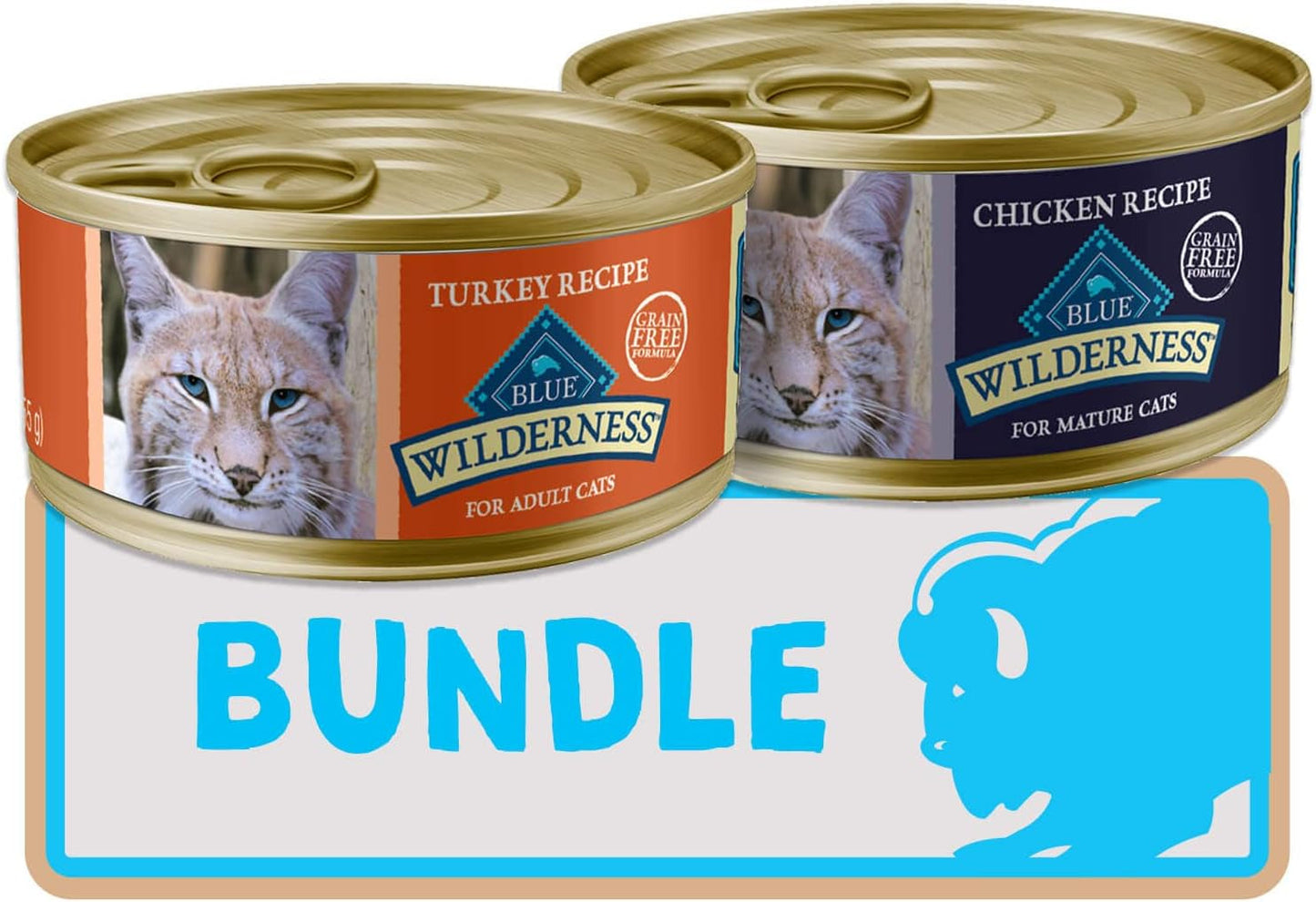 Wilderness High Protein Grain Free Senior Wet Cat Bundle, Chicken & Turkey