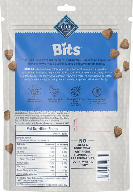Bits Soft Dog Treats for Training, Made with Natural Ingredients & Enhanced with DHA, Chicken Recipe, 19-Oz Bag