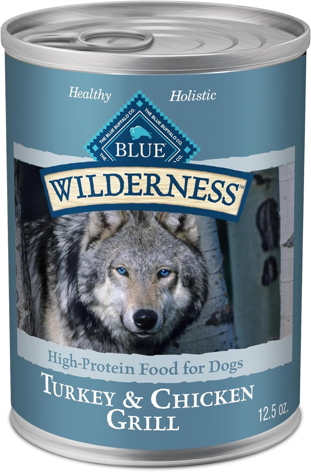 Wilderness Adult Wet Dog Food, High-Protein & Grain-Free, Made with Natural Ingredients, Beef & Chicken Grill, 12.5-Oz. Cans, 12 Count