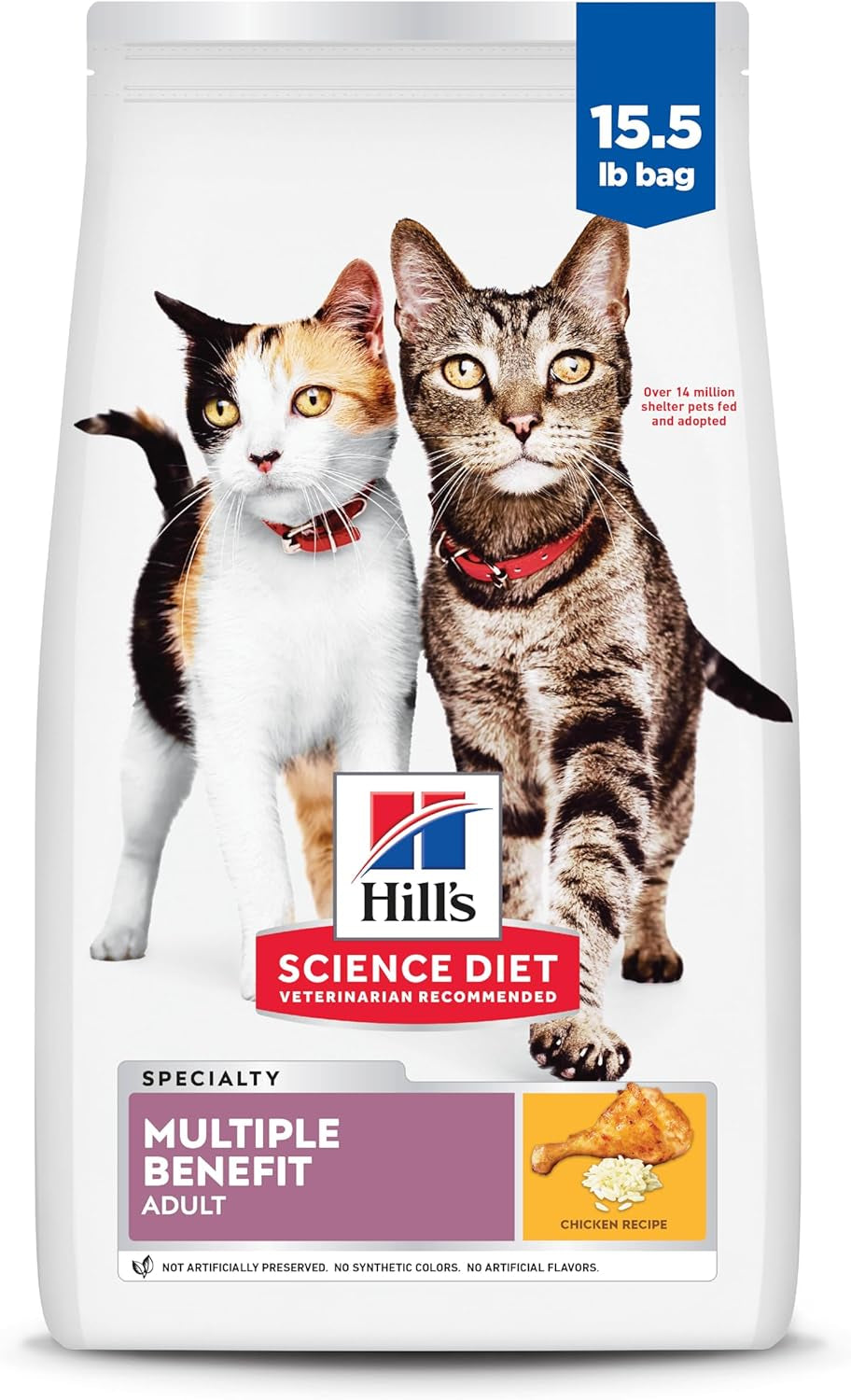Multi-Benefit, Adult 1-6, Multiple Benefit, Dry Cat Food, Chicken Recipe, 7 Lb Bag