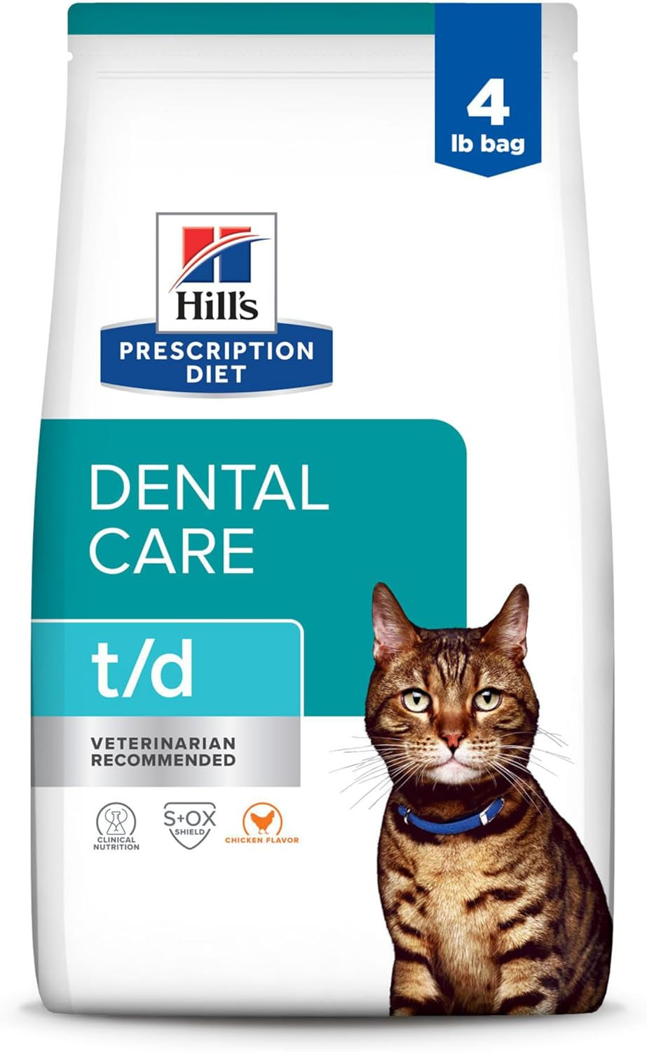 T/D Dental Care Chicken Flavor Dry Cat Food, Veterinary Diet, 8.5 Lb. Bag