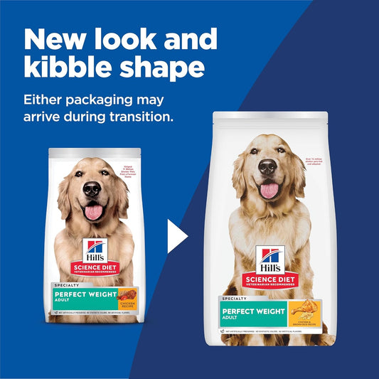 Adult 1-6 Perfect Weight Dry Dog Food, Chicken & Brown Rice, 25 Lb. Bag