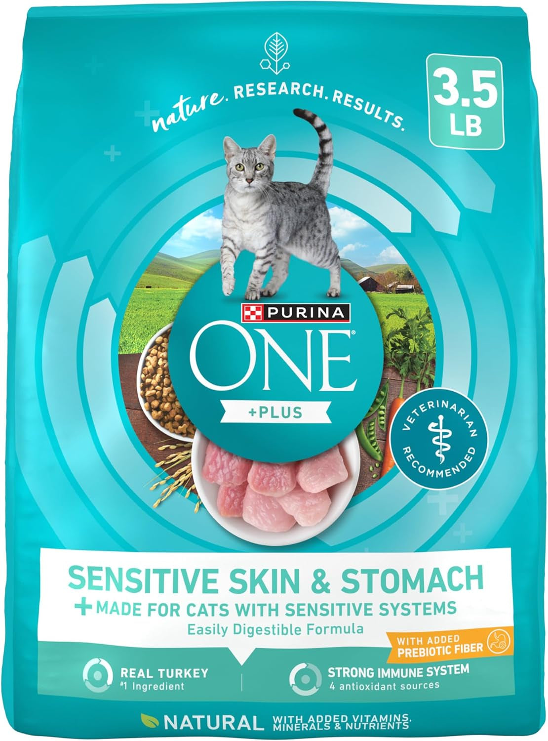 Sensitive Stomach, Sensitive Skin, Natural Dry Cat Food, +Plus Sensitive Skin and Stomach Formula - 7 Lb. Bag