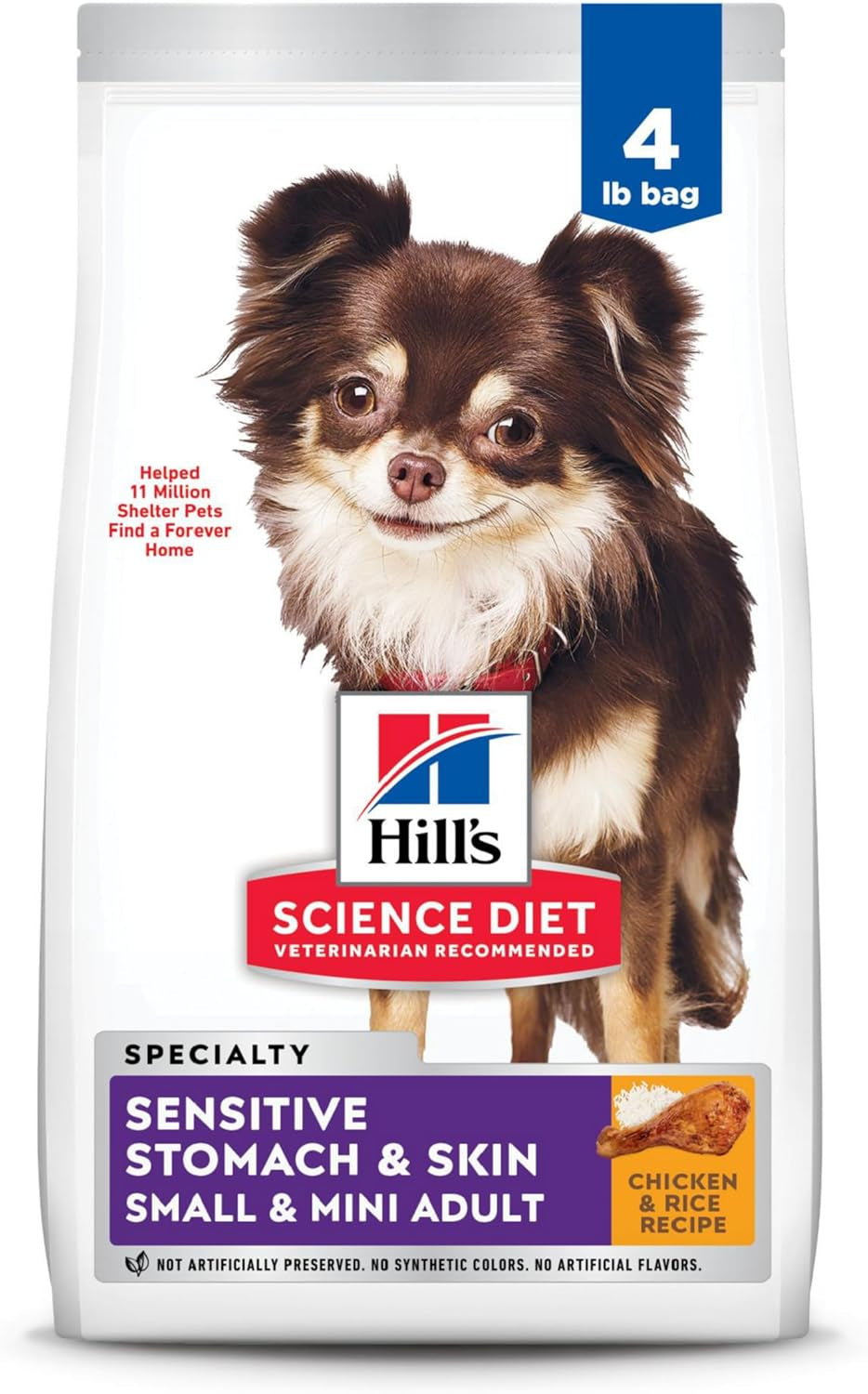Sensitive Stomach & Skin, Adult 1-6, Small & Mini Breeds Stomach & Skin Sensitivity Support, Dry Dog Food, Chicken Recipe, 15 Lb Bag