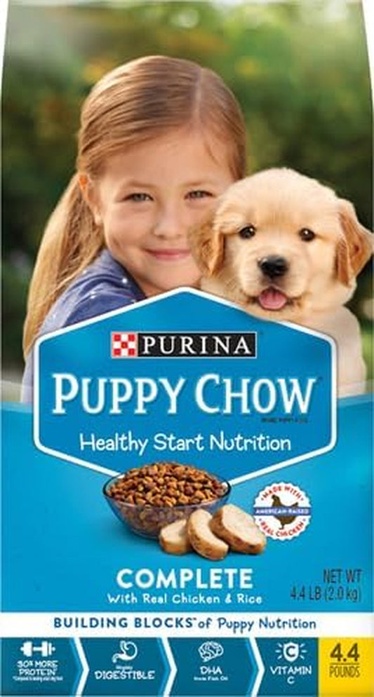 Purina Puppy Chow Dry Dog Food, Complete, Chicken Flavor, 4.4 Lb Bag