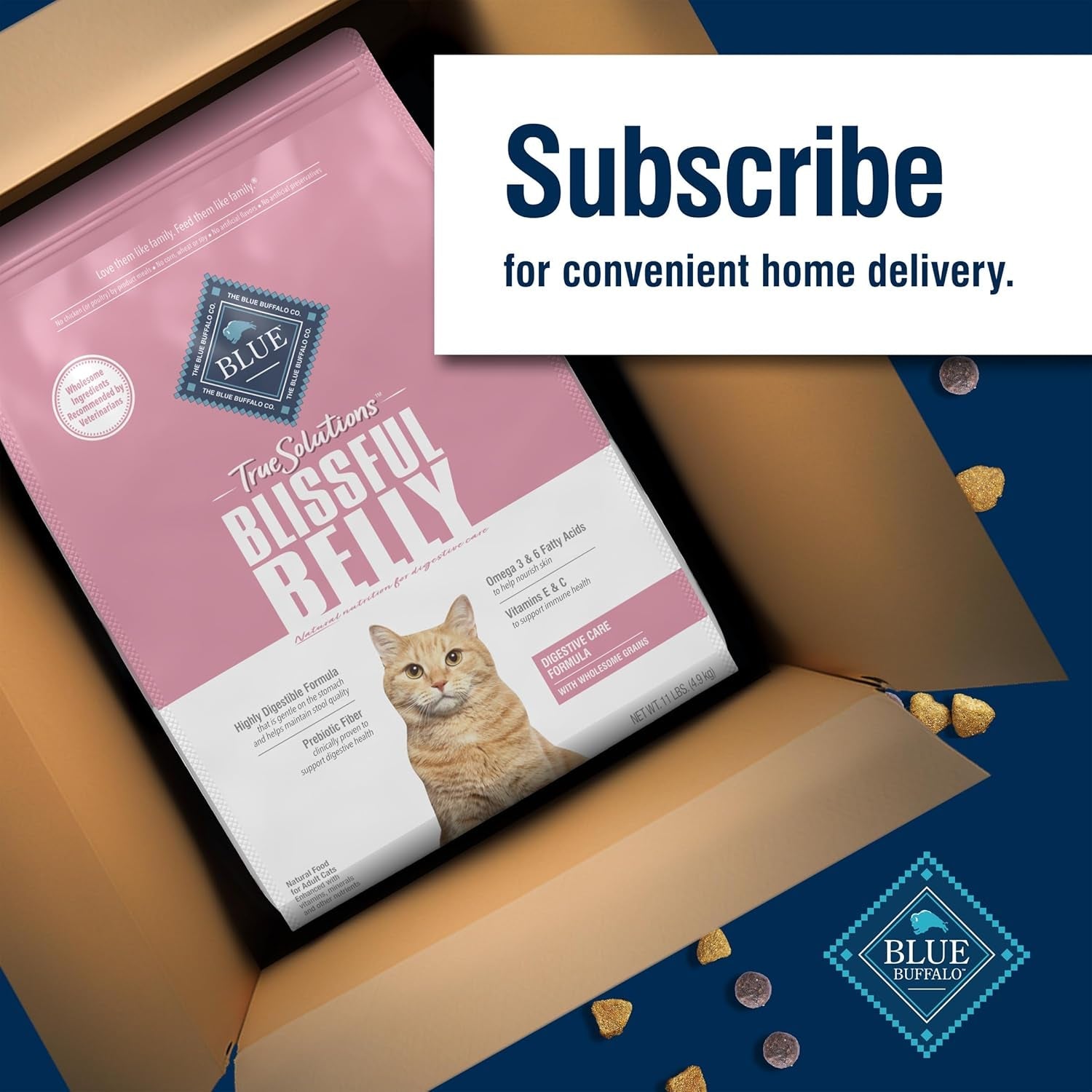 True Solutions Digestive Care Natural Dry Cat Food for Adult Cats, Chicken, 11-Lb. Bag