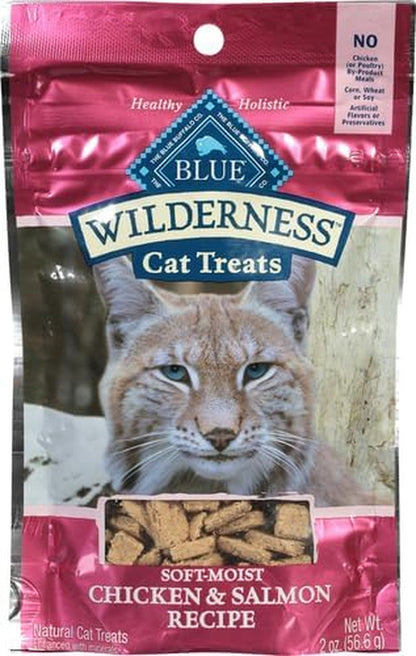 Wilderness Grain Free Soft-Moist Cat Treats, Chicken & Salmon 2-Oz Bag (Pack of 2)