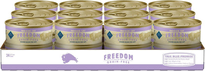 Freedom Grain Free Natural Adult Pate Wet Cat Food, Indoor Chicken 12.5-Oz Cans (Pack of 12)