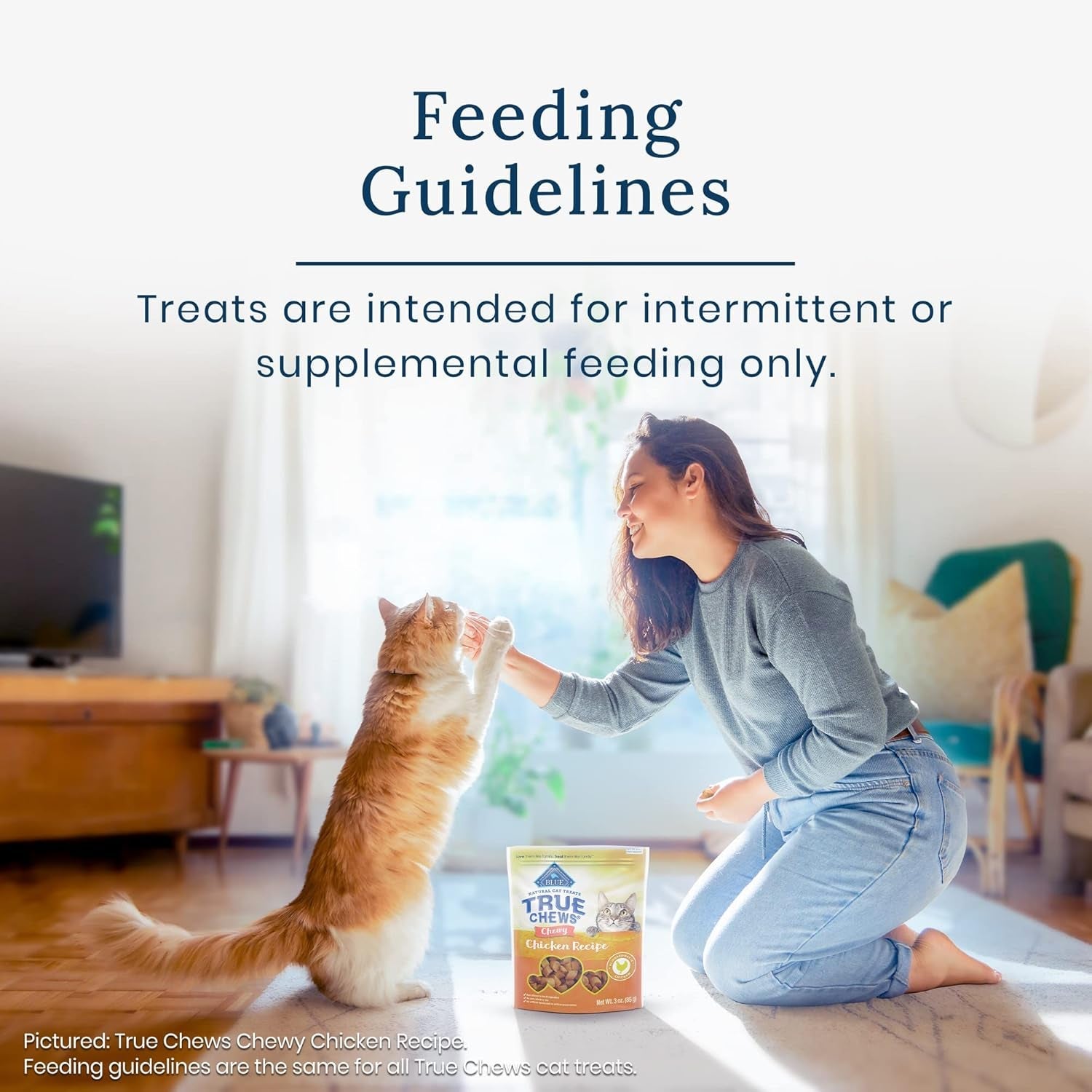 True Chews Sticks Natural Cat Treats, Chicken Recipe, Meaty & Savory Treats Made in the USA, 3-Oz. Bag (Pack of 2)