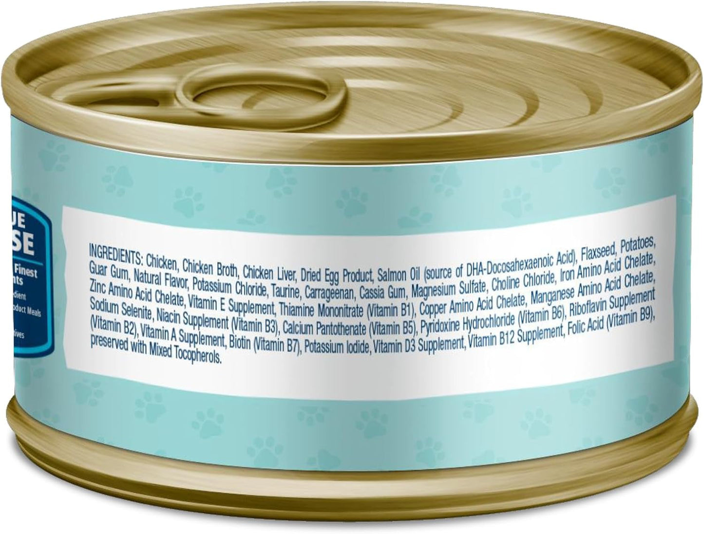 Baby Blue Natural Grain-Free Wet Food for Kittens, Healthy Growth Formula with DHA, High-Protein Chicken Paté, 3 Oz. Can
