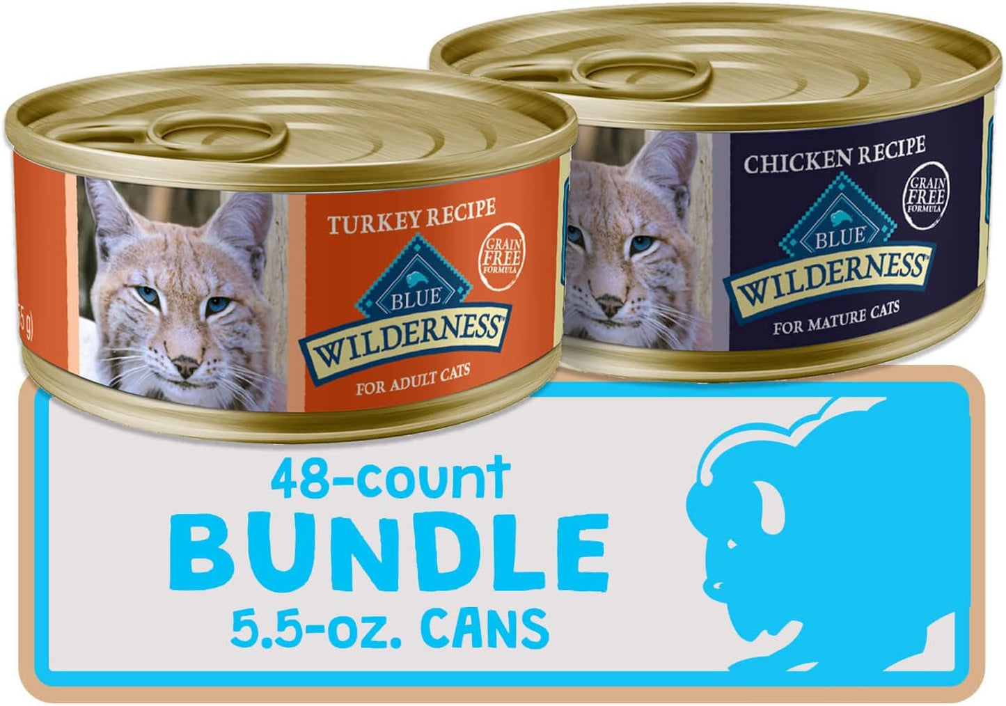 Wilderness High Protein Grain Free Senior Wet Cat Bundle, Chicken & Turkey