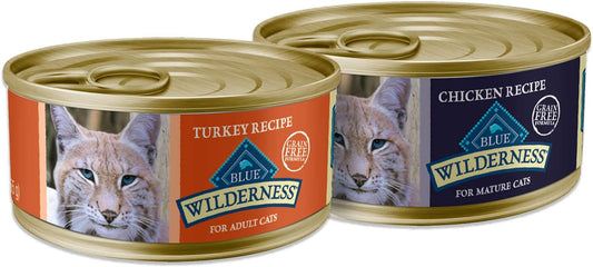Wilderness High Protein Grain Free Senior Wet Cat Bundle, Chicken & Turkey
