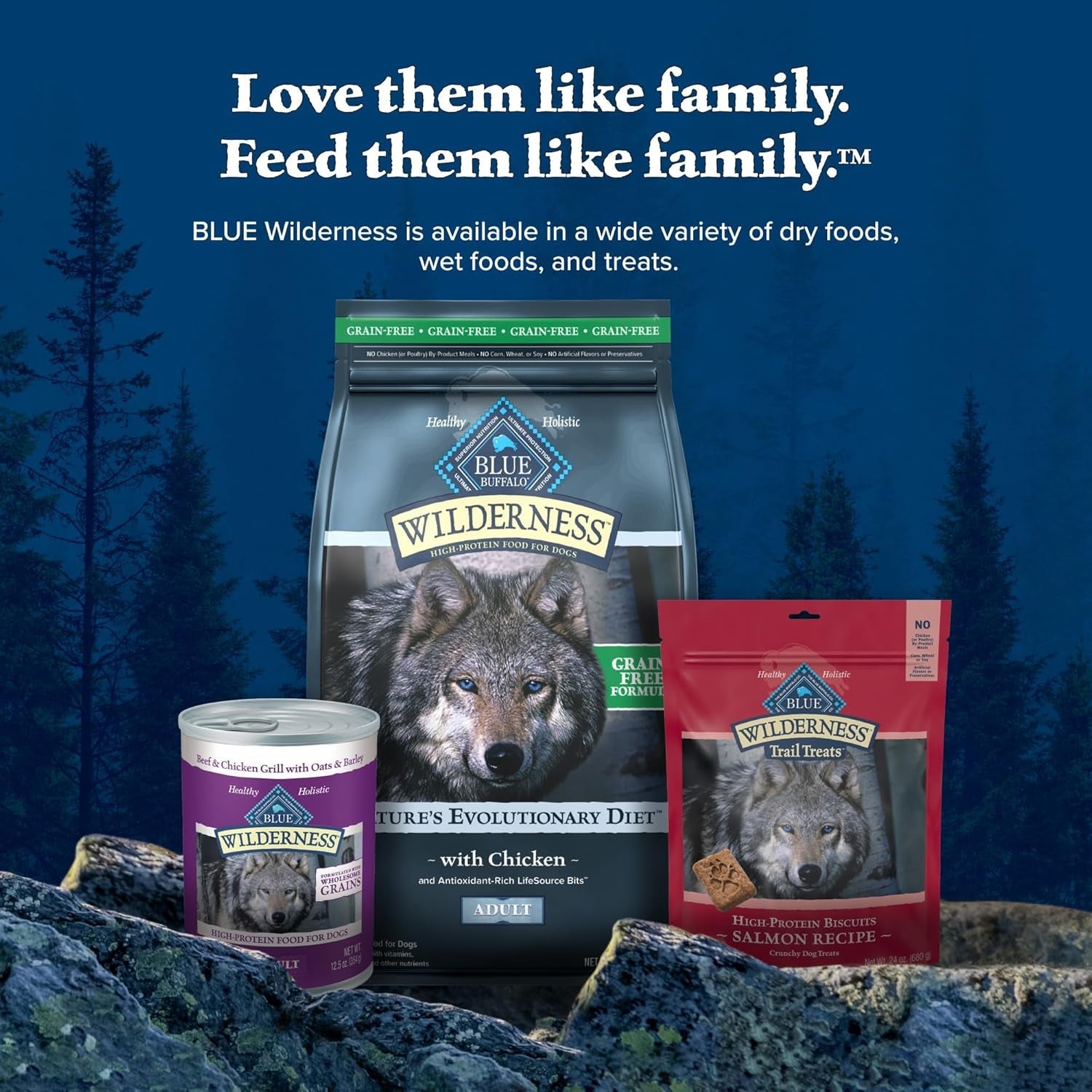 Blue Buffalo Wilderness Adult High-Protein Dry Dog Food with Real Chicken, Grain-Free, Made in the USA with Natural Ingredients, Chicken, 4.5-Lb. Bag (Pack of 2)