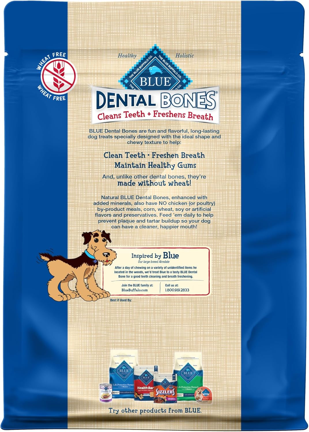 Dental Bones Regular Natural Dental Chew Dog Treats Bag Value Pack