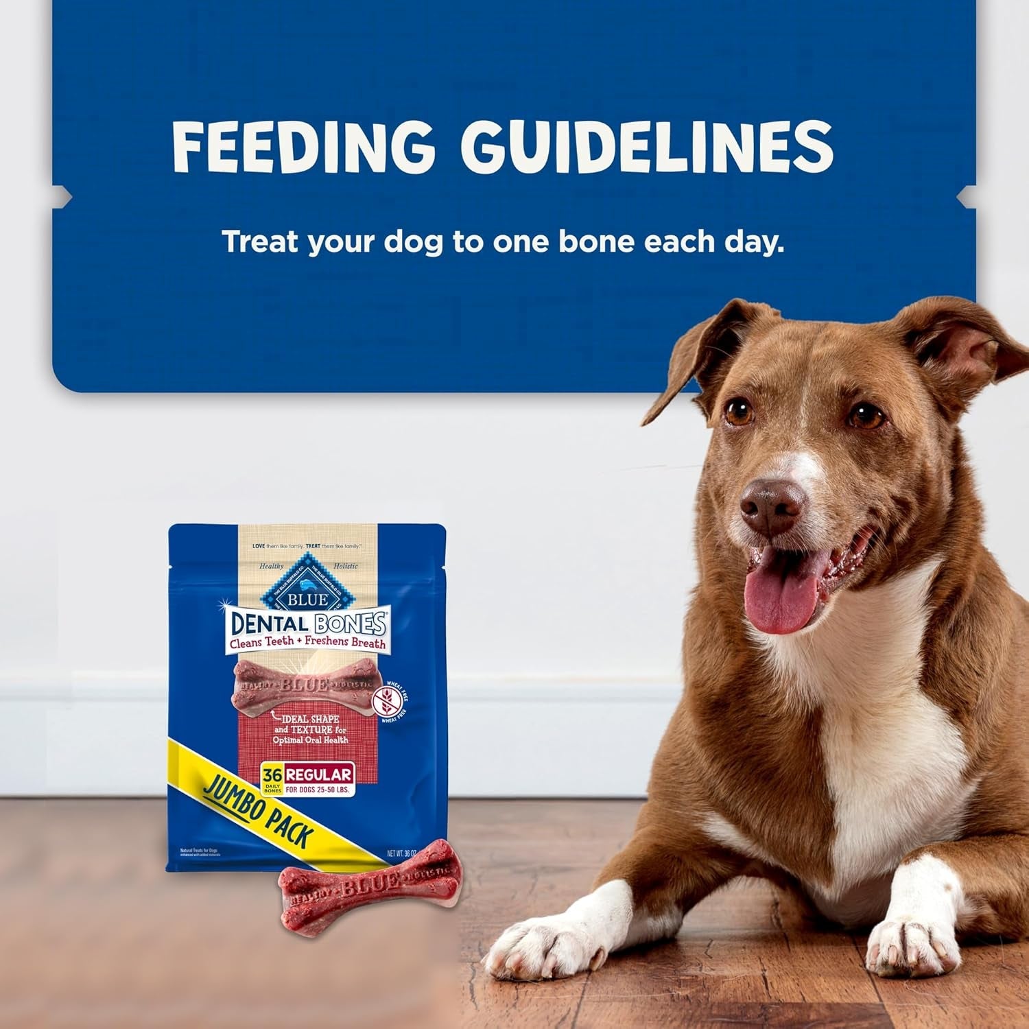 Dental Bones Regular Natural Dental Chew Dog Treats Bag Value Pack