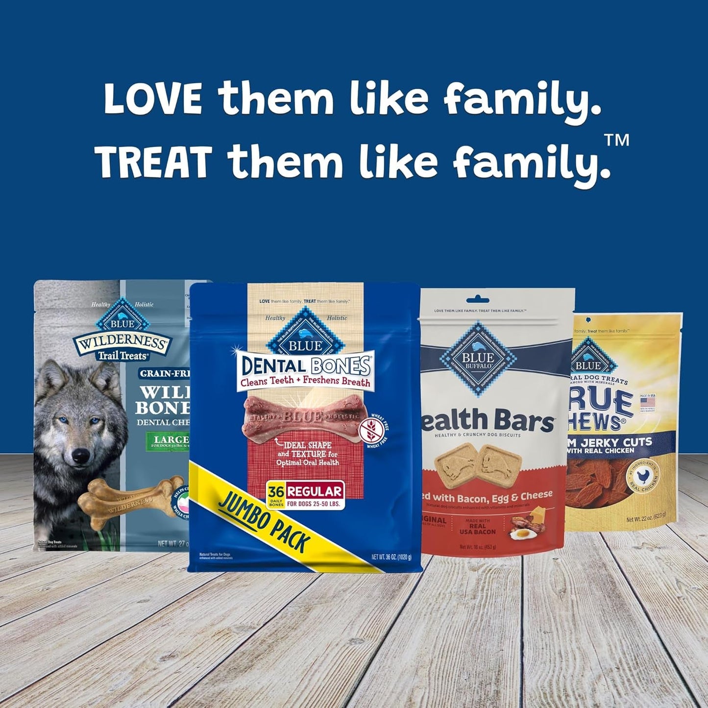 Dental Bones Regular Natural Dental Chew Dog Treats Bag Value Pack