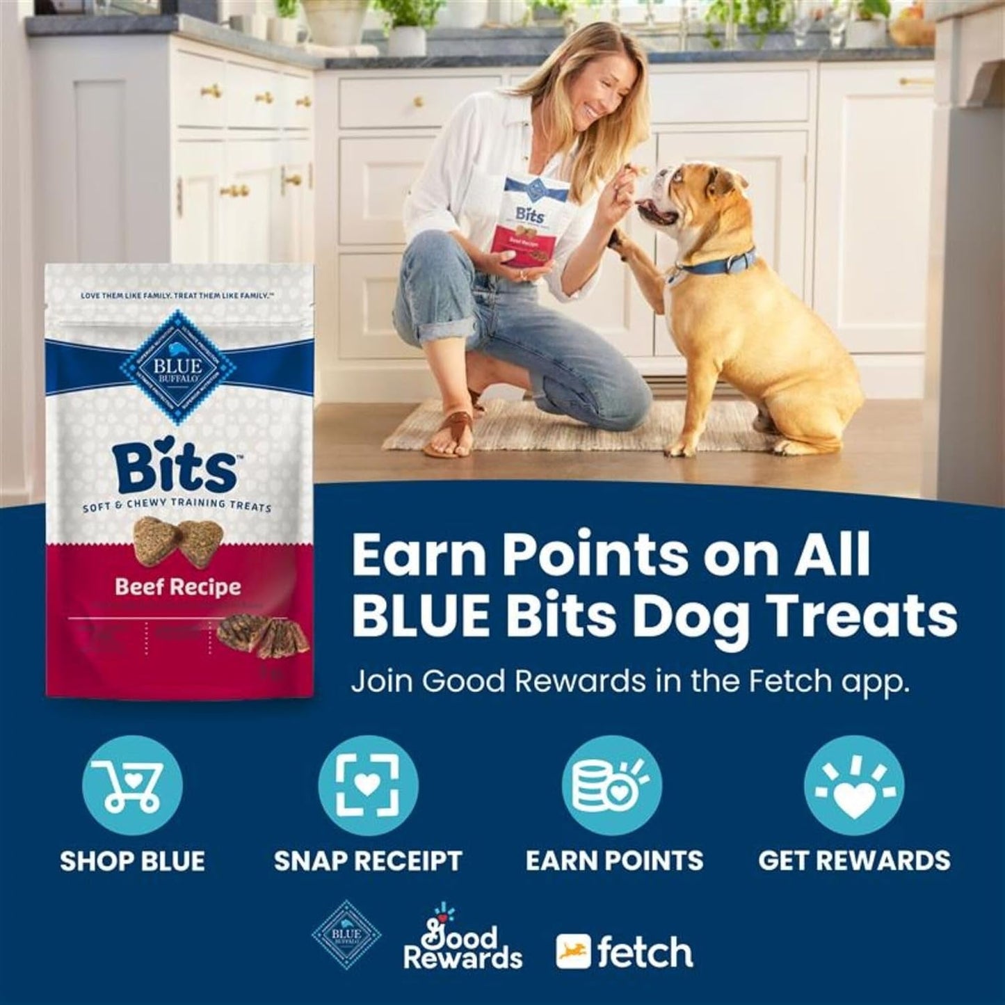 Bits Soft Dog Treats for Training, Made with Natural Ingredients & Enhanced with DHA, Chicken Recipe, 19-Oz Bag