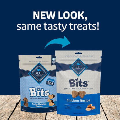 Bits Soft Dog Treats for Training, Made with Natural Ingredients & Enhanced with DHA, Chicken Recipe, 19-Oz Bag