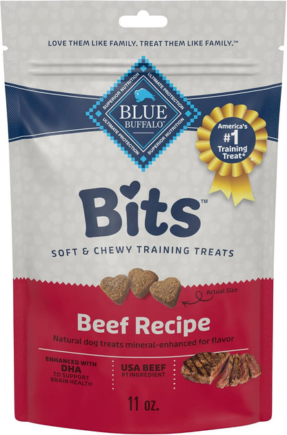 Bits Soft Dog Treats for Training, Made with Natural Ingredients & Enhanced with DHA, Chicken Recipe, 19-Oz Bag