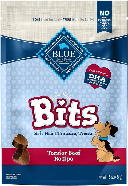 Bits Soft Dog Treats for Training, Made with Natural Ingredients & Enhanced with DHA, Chicken Recipe, 19-Oz Bag