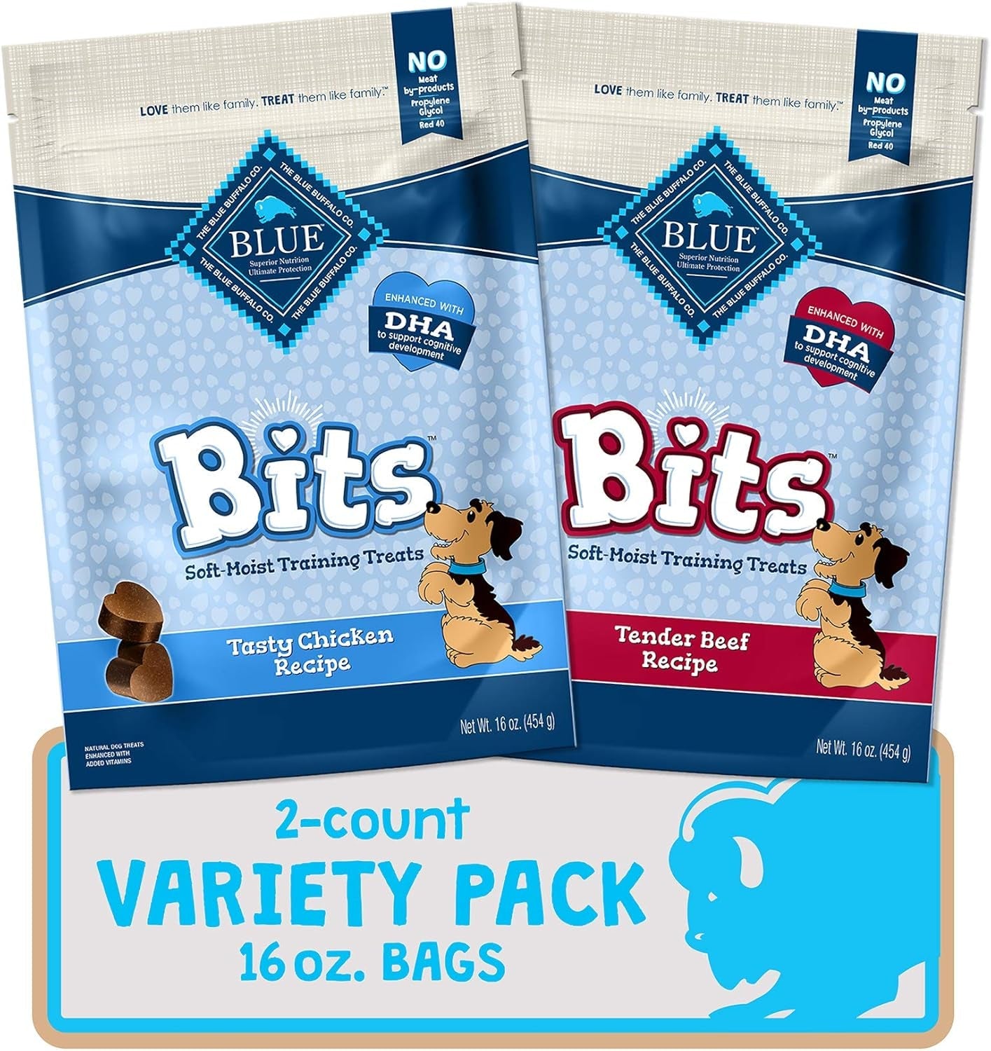 Bits Soft Dog Treats for Training, Made with Natural Ingredients & Enhanced with DHA, Chicken Recipe, 19-Oz Bag