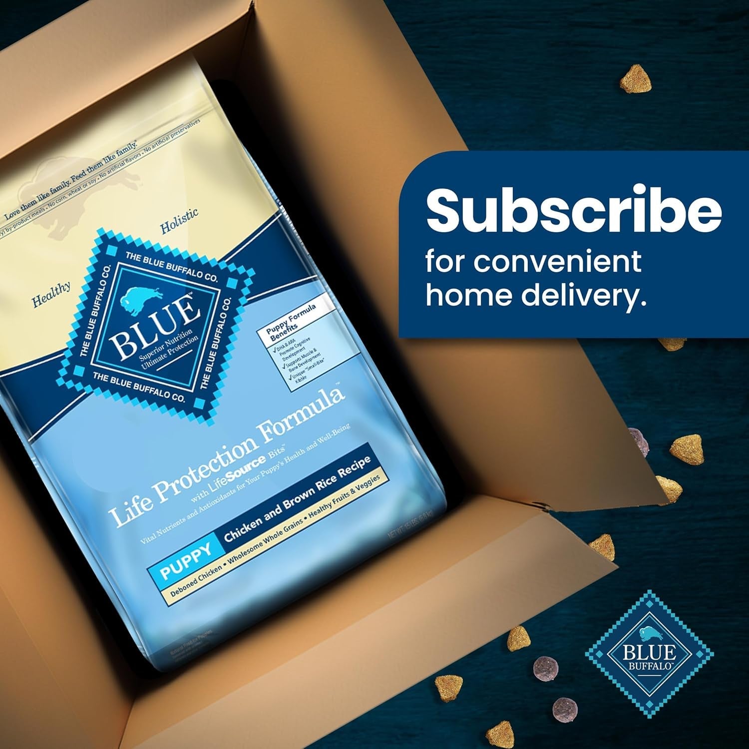 Life Protection Formula Puppy Dry Dog Food with DHA and ARA, Made with Natural Ingredients, Chicken & Brown Rice Recipe, 5-Lb Bag