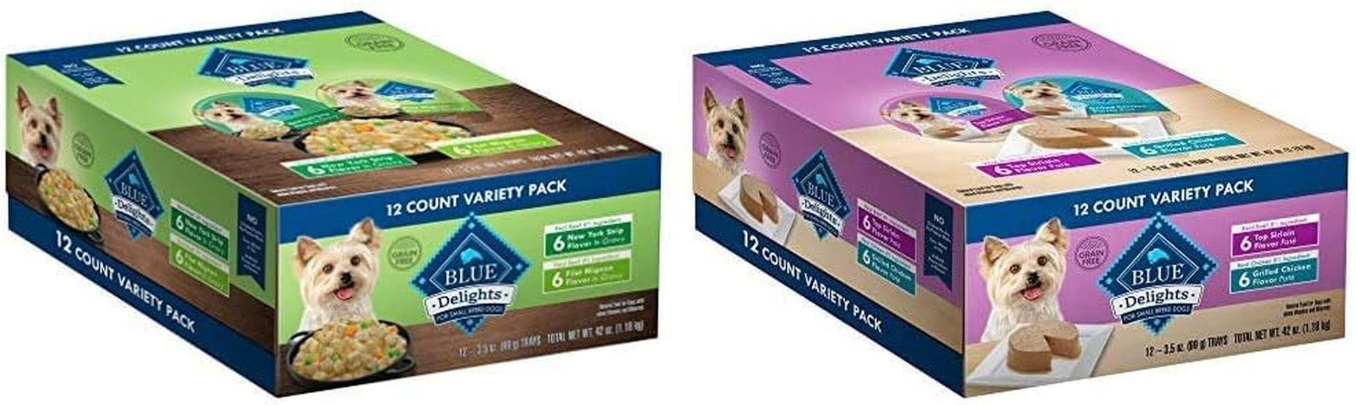 Delights Natural Adult Small Breed Wet Dog Food Cups, 3.5-Oz (Pack of 12)