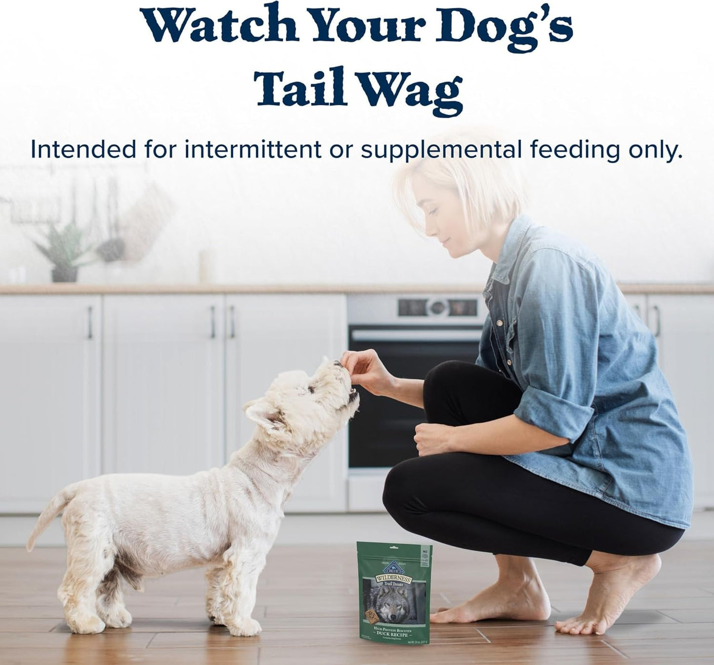 Wilderness Trail Treats High Protein Grain Free Dog Biscuits Crunchy Dog Treats, Duck Recipe, 24-Oz Bag