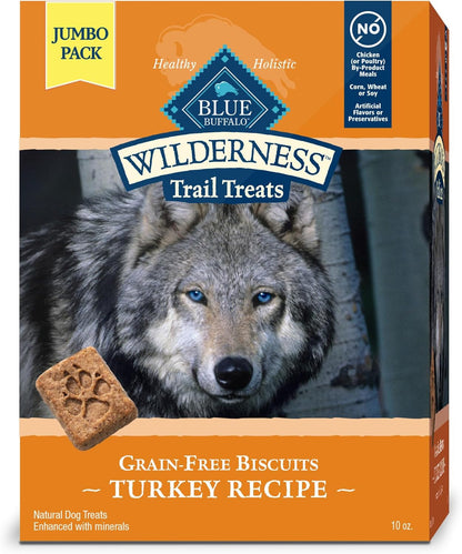 Wilderness Trail Treats High Protein Grain Free Dog Biscuits Crunchy Dog Treats, Duck Recipe, 24-Oz Bag