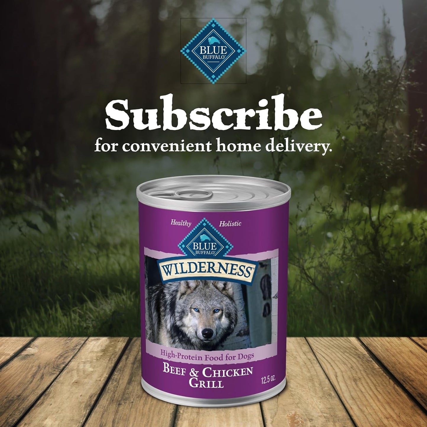 Wilderness Adult Wet Dog Food, High-Protein & Grain-Free, Made with Natural Ingredients, Beef & Chicken Grill, 12.5-Oz. Cans, 12 Count