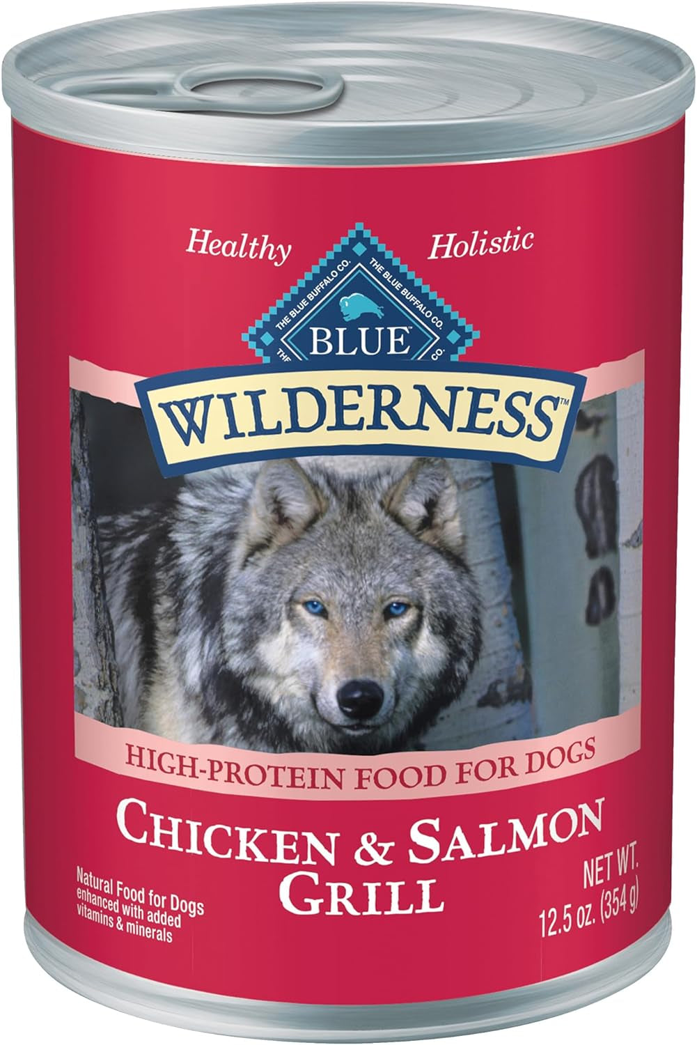 Wilderness Adult Wet Dog Food, High-Protein & Grain-Free, Made with Natural Ingredients, Beef & Chicken Grill, 12.5-Oz. Cans, 12 Count