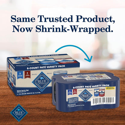 Homestyle Recipe Adult Wet Dog Food, Made with Natural Ingredients, Chicken and Beef Dinner Variety Pack, 12.5-Oz Cans (6 Count, 3 of Each)