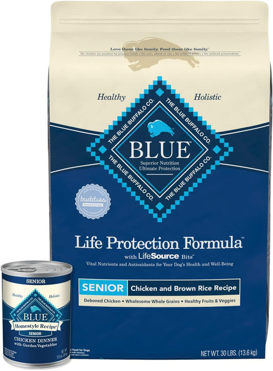 Life Protection Formula Natural Senior Dog Food Bundle, Dry Dog Food and Wet Dog Food, Chicken (30-Lb Dry Food + 12.5Oz Cans 12Ct)