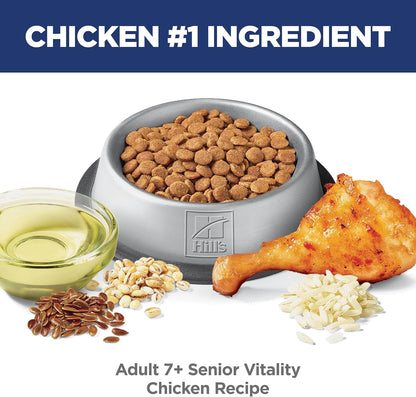 Senior Vitality Adult 7+ Dry Cat Food, Chicken & Rice, 3 Lb. Bag