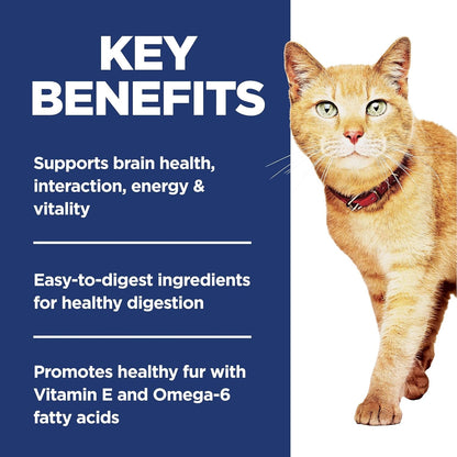 Senior Vitality Adult 7+ Dry Cat Food, Chicken & Rice, 3 Lb. Bag