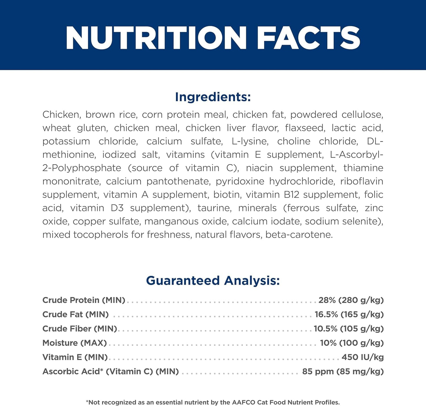 Oral Care, Adult 1-6, Plaque & Tartar Buildup Support, Dry Cat Food, Chicken Recipe, 7 Lb Bag