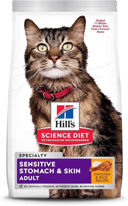Dry Cat Food, Adult, Sensitive Stomach & Skin