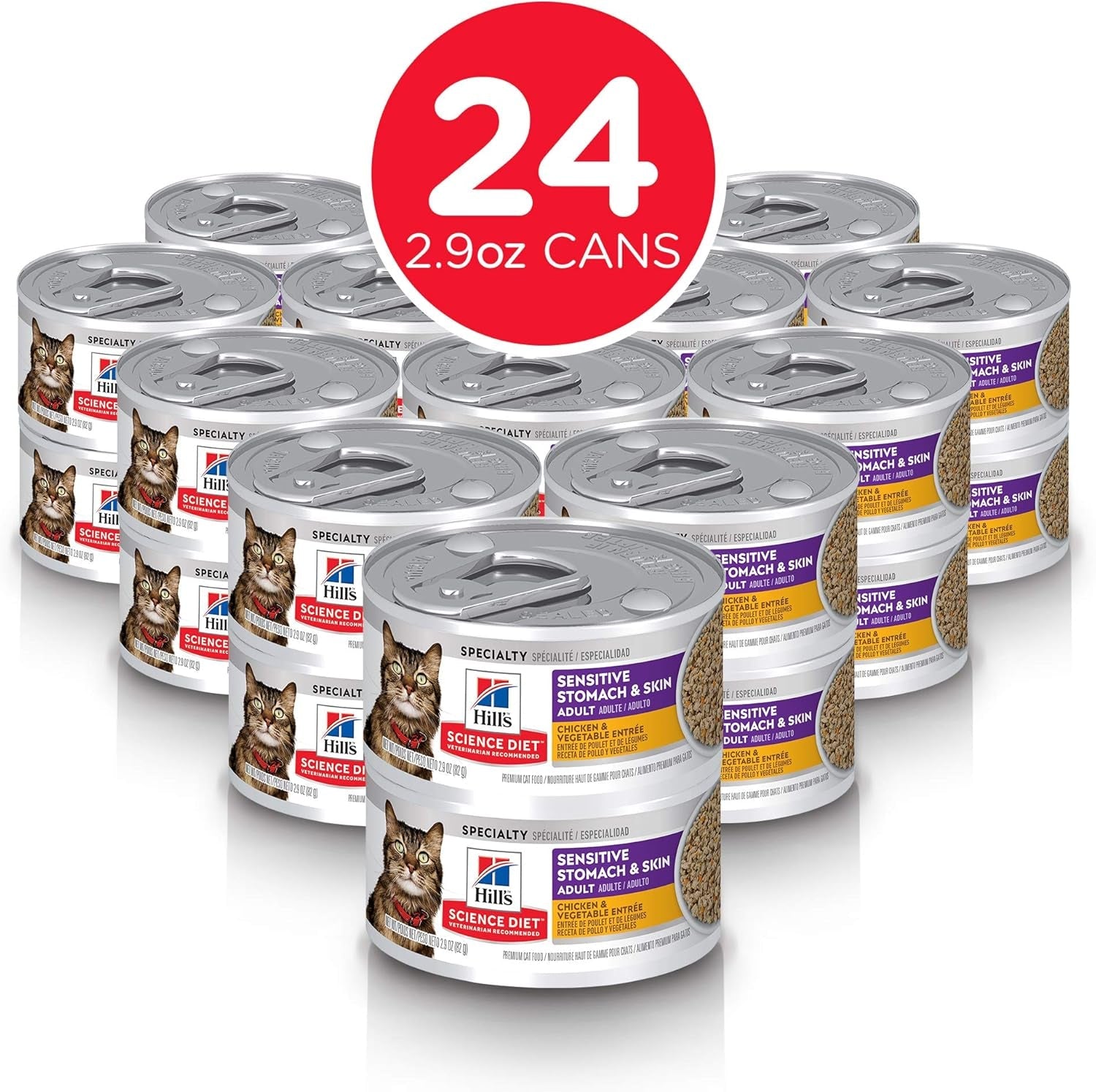 Dry Cat Food, Adult, Sensitive Stomach & Skin