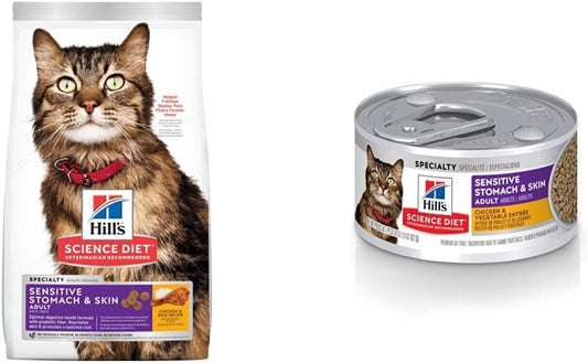 Dry Cat Food, Adult, Sensitive Stomach & Skin