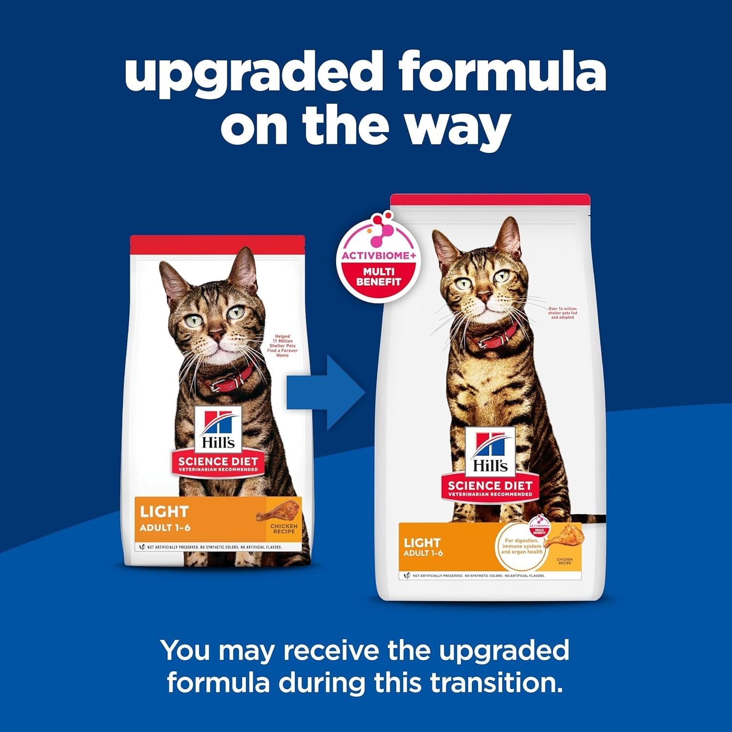 Light, Adult 1-6, Weight Management Support, Dry Cat Food, Chicken Recipe, 7 Lb Bag