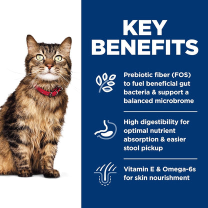 Sensitive Stomach & Skin, Adult 1-6, Stomach & Skin Sensitivity Support, Dry Cat Food, Chicken & Rice, 7 Lb Bag