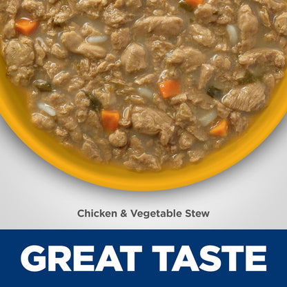 Senior Vitality Adult 7+, Senior Premium Nutrition, Wet Cat Food, Chicken & Vegetable Stew, 2.9 Oz. Cans, 24-Pack