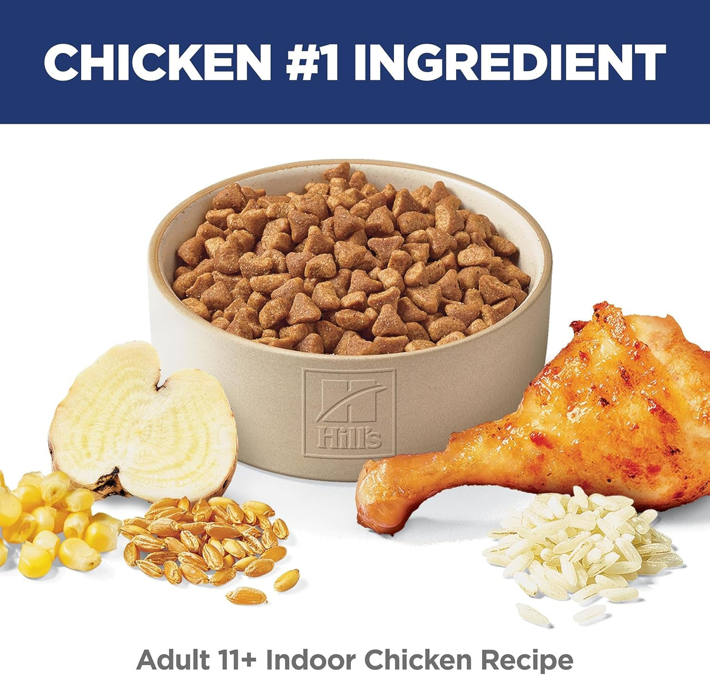 Indoor, Senior Adult 11+, Easy Litter Box Cleanup, Dry Cat Food, Chicken Recipe, 7 Lb Bag