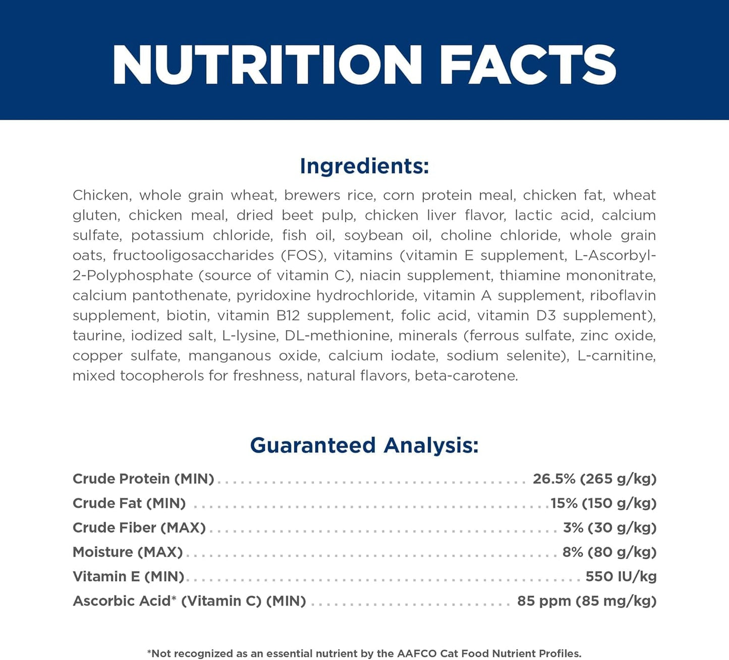 Adult 7+, Senior Adult 7+ Premium Nutrition, Dry Cat Food, Chicken Recipe, 4 Lb Bag