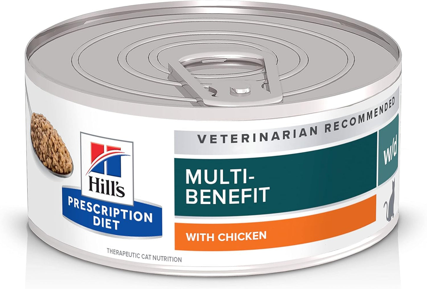 W/D Multi-Benefit Digestive/Weight/Glucose/Urinary Management with Chicken Wet Cat Food, Veterinary Diet, 5.5 Oz. Cans, 24-Pack