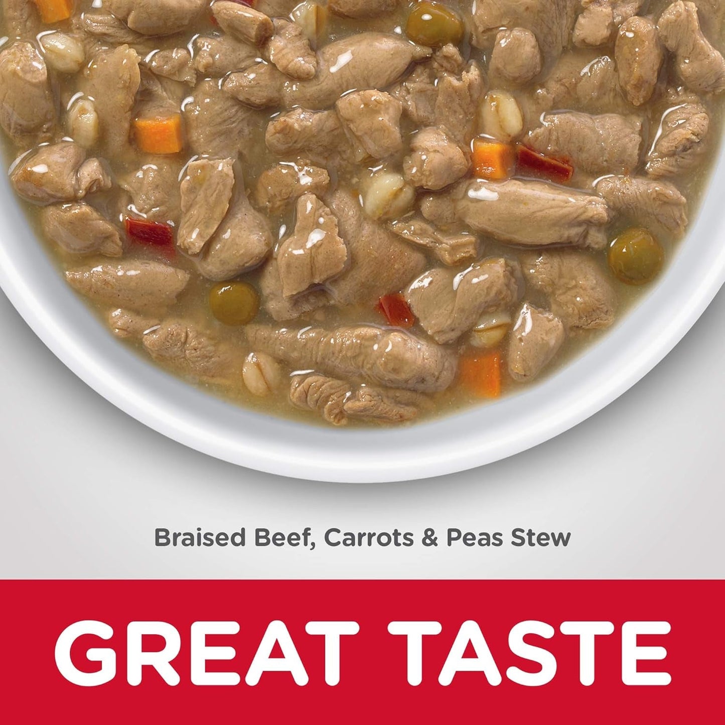 Healthy Cuisine, Adult 1-6, Great Taste, Wet Dog Food, Braised Beef, Carrots & Peas Stew, 12.5 Oz Can, Case of 12