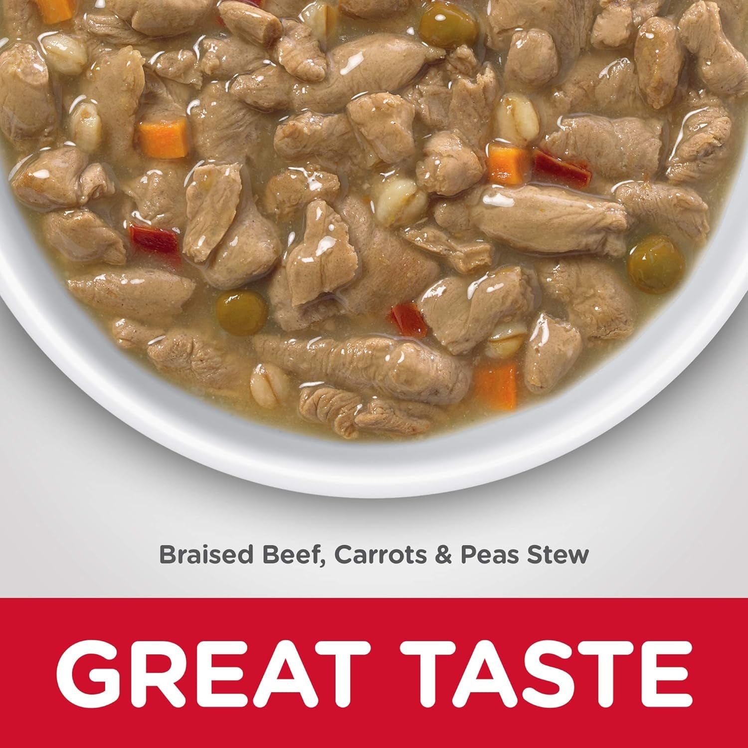 Healthy Cuisine, Adult 1-6, Great Taste, Wet Dog Food, Braised Beef, Carrots & Peas Stew, 12.5 Oz Can, Case of 12