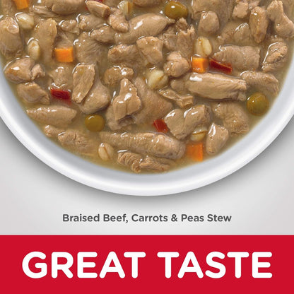 Healthy Cuisine, Adult 1-6, Great Taste, Wet Dog Food, Braised Beef, Carrots & Peas Stew, 12.5 Oz Can, Case of 12