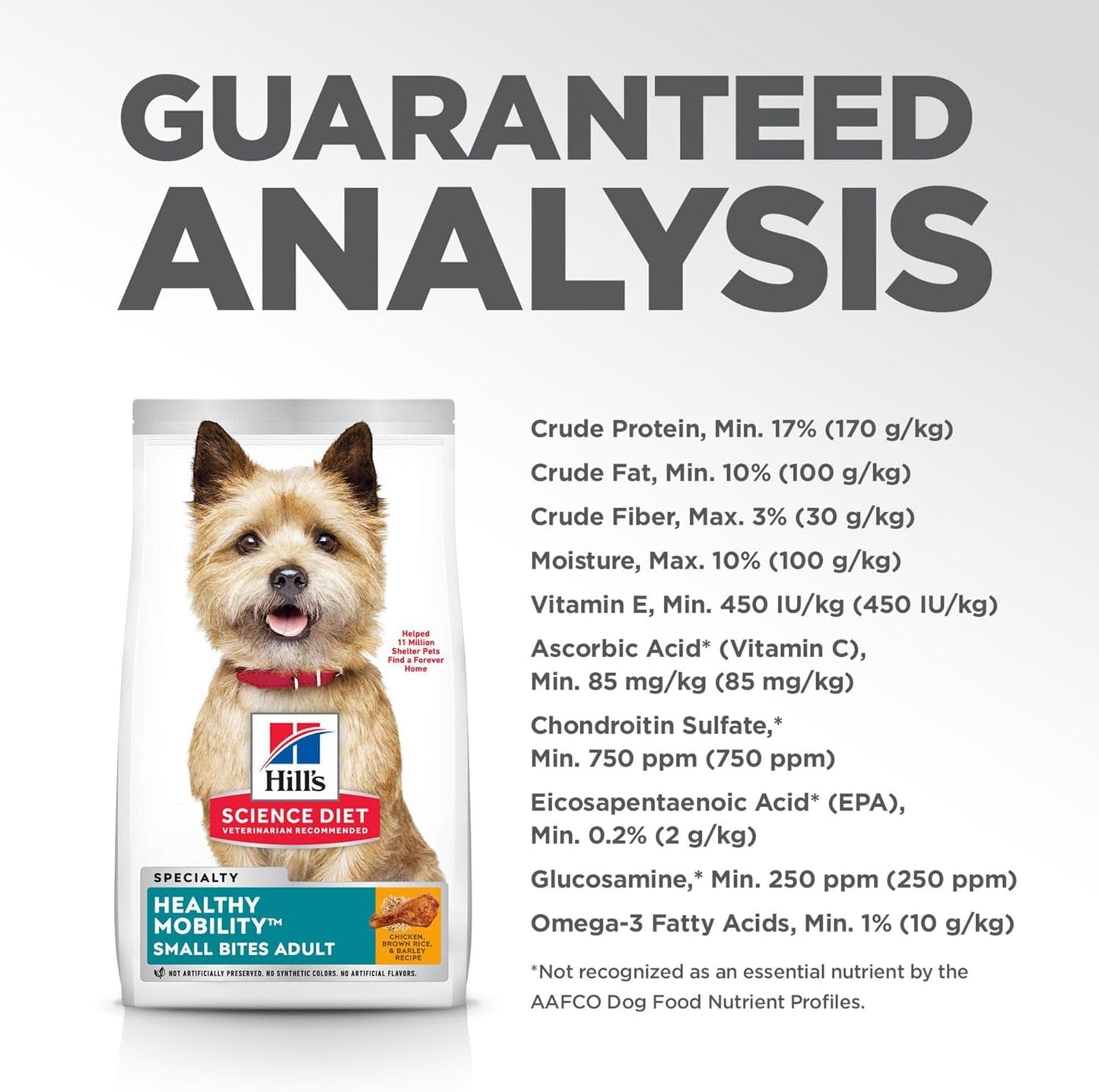 Healthy Mobility, Adult 1-6, Mobility Support, Dry Dog Food, Chicken, Brown Rice, & Barley, 30 Lb Bag