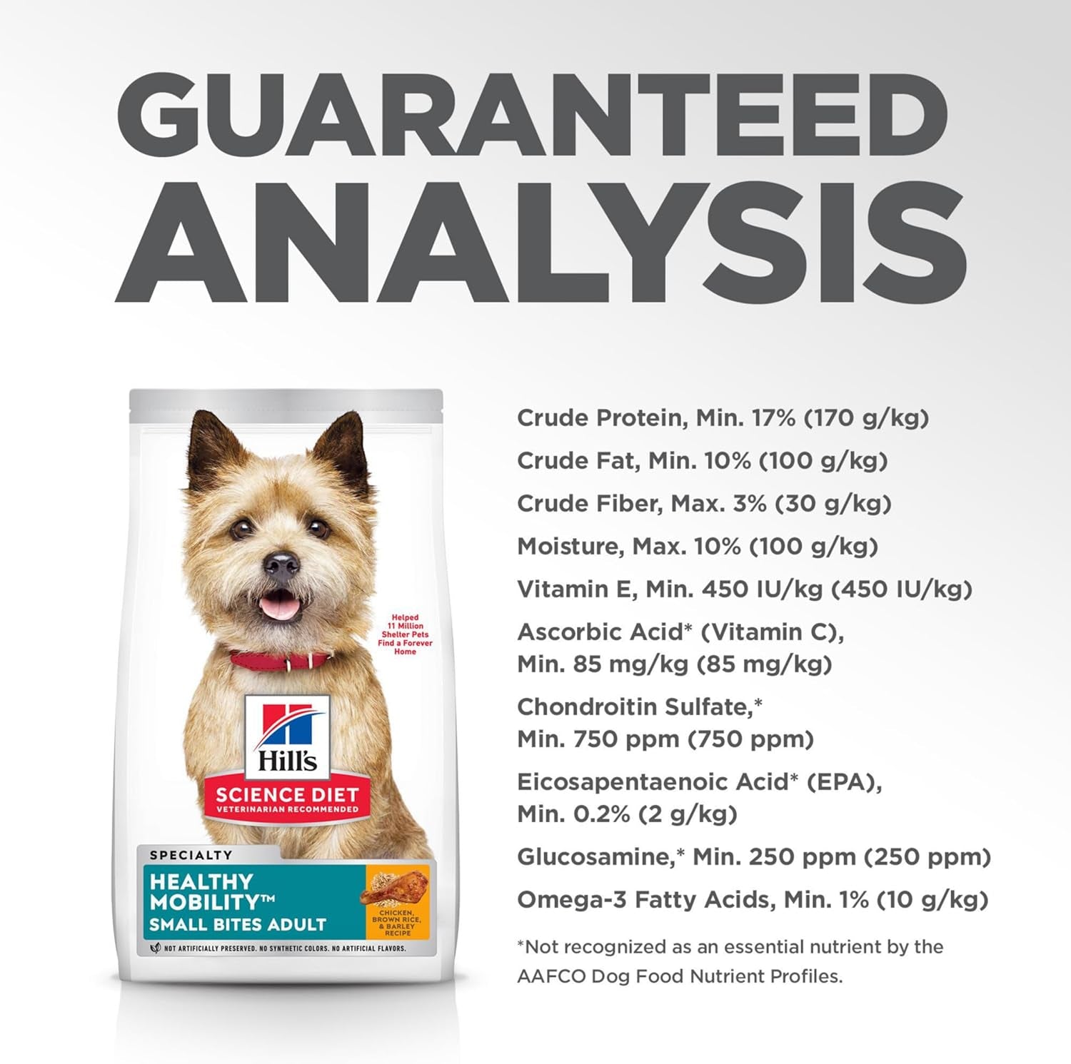 Healthy Mobility, Adult 1-6, Mobility Support, Dry Dog Food, Chicken, Brown Rice, & Barley, 30 Lb Bag